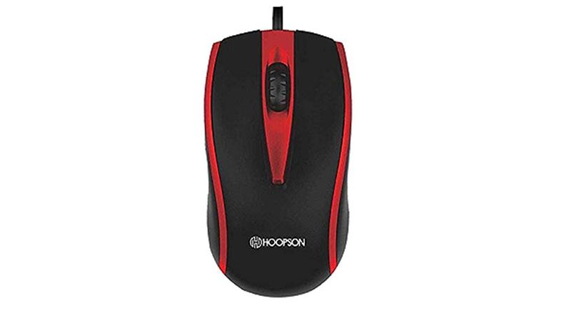 Imagem de Mouse Óptico Hoopson, 1000 DPI, USB, Vermelho - MS-038VR