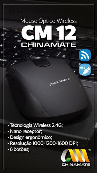 Imagem de Mouse Óptico Sem Fio CM-12 Chinamate Wireless