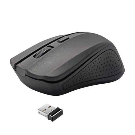 Imagem de Mouse Óptico, Sem Fio, Monocron, 1000 DPI, USB, Wireless 2.4GHz, Preto - MN4W310
