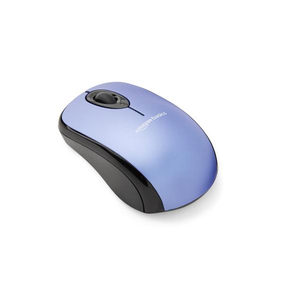 Imagem de Mouse óptico sem fio para computador Amazon Basics Blue