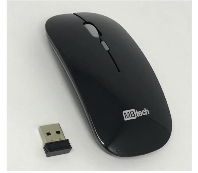Mouse Óptico Sem Fio Recarregável 3200Dpis Mb54325 Mbtech Menor preço em Mouse Óptico Sem Fio Recarregável 3200Dpis Mb54325 Mbtech
