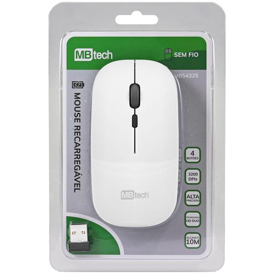 Mouse Óptico Sem Fio Recarregável - Silencioso Slim USB 3.0 Menor preço em Mouse Óptico Sem Fio Recarregável - Silencioso Slim USB 3.0