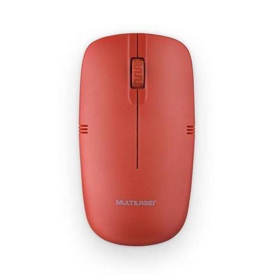 Imagem de Mouse optico sem fio usb mo289 vermelho multilaser