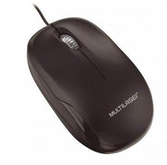 Imagem de Mouse Óptico USB com Fio Preto - MO255 - Multilaser