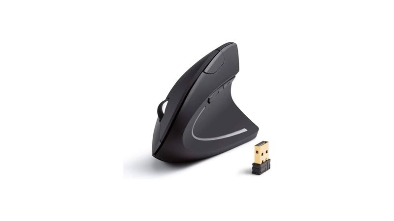 Imagem de Mouse Óptico Vertical Ergonômico Sem Fio Previne Tendinite