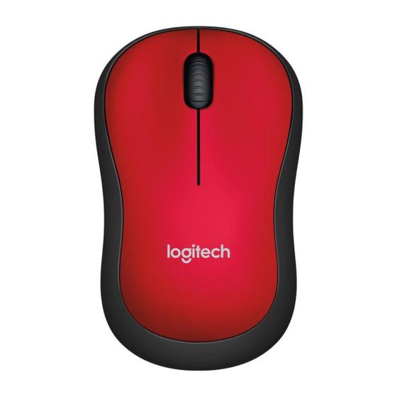 Imagem de Mouse optico wireless m185 vermelho usb logitech