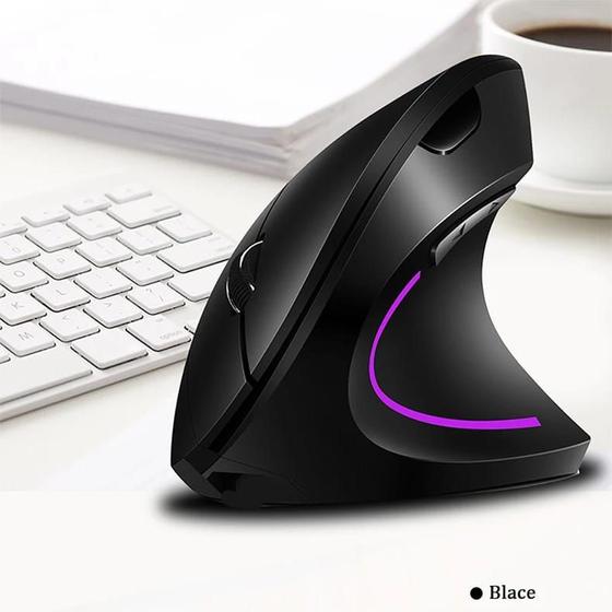 Imagem de Mouse Ortopédico Mouse Ergonômico Sem Fio Vertical Wireless