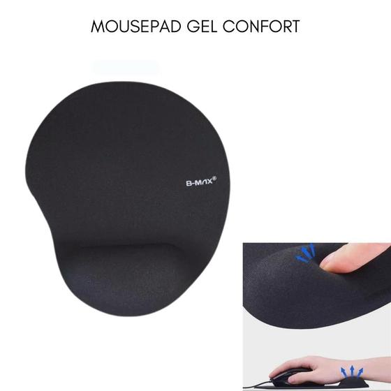 Imagem de Mouse Pad B-Max Gel Ergonômico Confort Para Notebook Pc