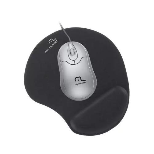 Mouse Pad Com Apoio Ergonômico em Gel Preto Multilaser AC024 Mouse Pad Magazine Luiza