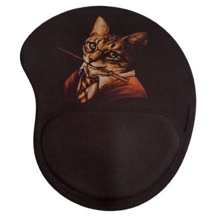 Imagem de Mouse pad com apoio estampado gato Harry Potter ergonomico