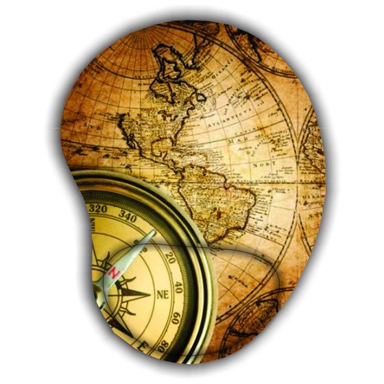 Imagem de Mouse pad com apoio - Mapas Antigos