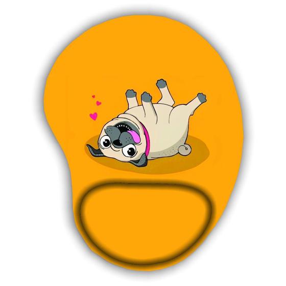 Imagem de Mouse Pad com apoio - Pug Deitado