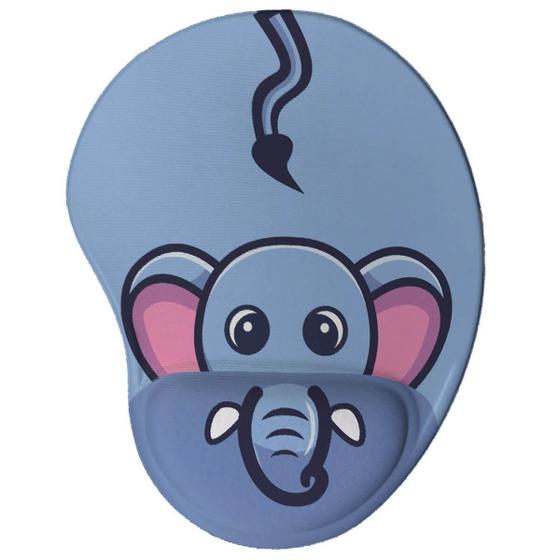 Imagem de Mouse Pad Divertido Ergonômico Elefante Kawaii