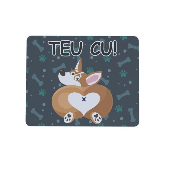 Imagem de Mouse Pad Divertido Retangular 22X18 Cachorro Teu Cú