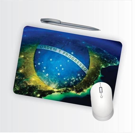 Imagem de Mouse Pad Emborrachado Personalizado Bandeira Brasil