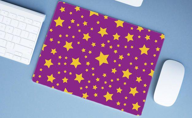 Imagem de Mouse Pad Emborrachado Personalizado Grande Estrelas