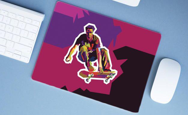 Imagem de Mouse Pad Emborrachado Personalizado Grande Skate SK8 Skateboarding