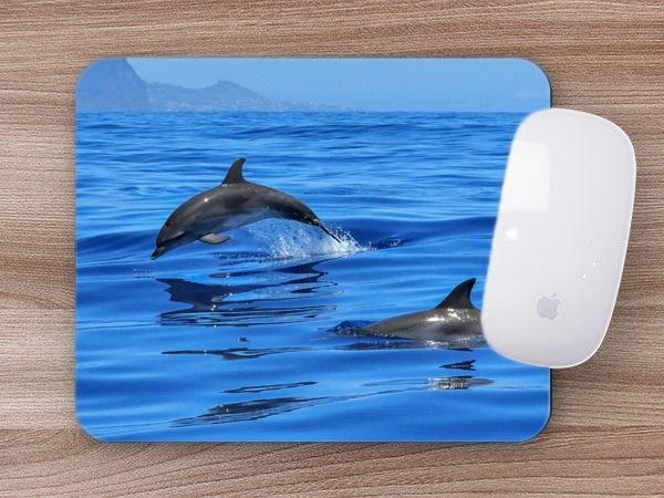 Imagem de Mouse Pad Emborrachado Personalizado Praia Mar Oceano Peixe