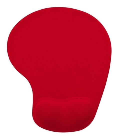 Imagem de Mouse Pad Ergonômico Apoio Punho Silicone Home Office - Vermelho