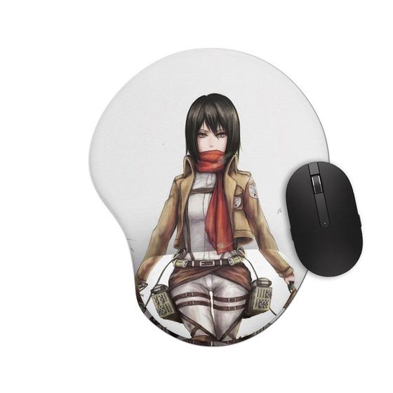 Imagem de Mouse pad Ergonômico Attack on Titan Mikasa Mod3