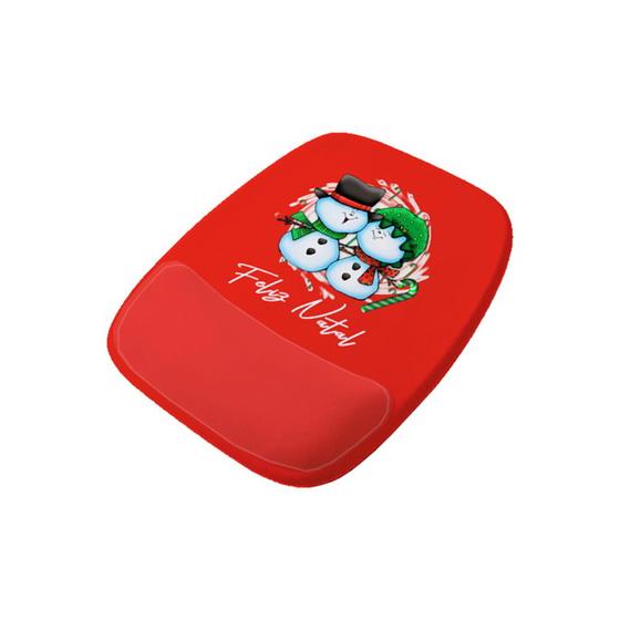 Imagem de Mouse Pad Ergonomico Bonecos de Neve Feliz Natal