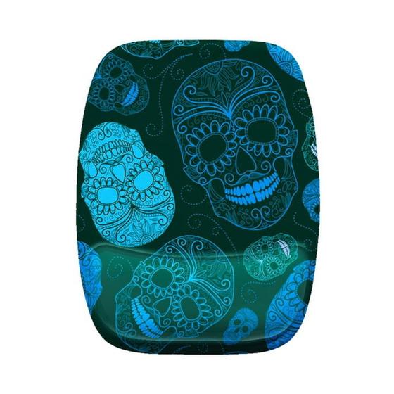 Imagem de Mouse Pad Ergonomico Caveiras Azul Claro