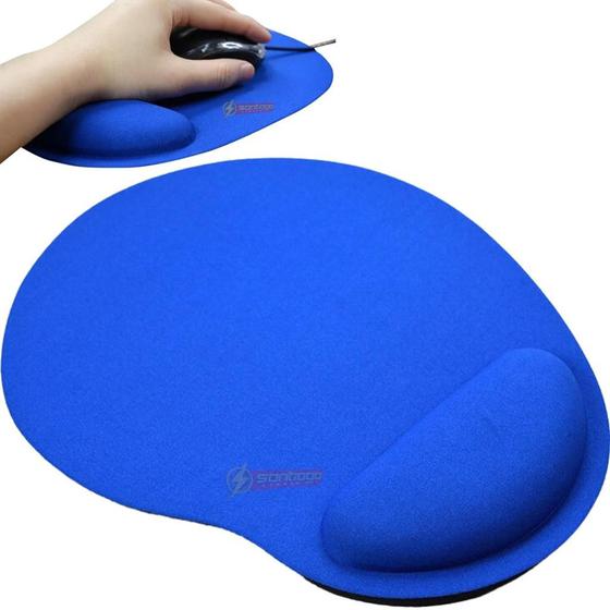 Mouse Pad Ergonomico com base Descanso De Pulso Emborrachado Gel