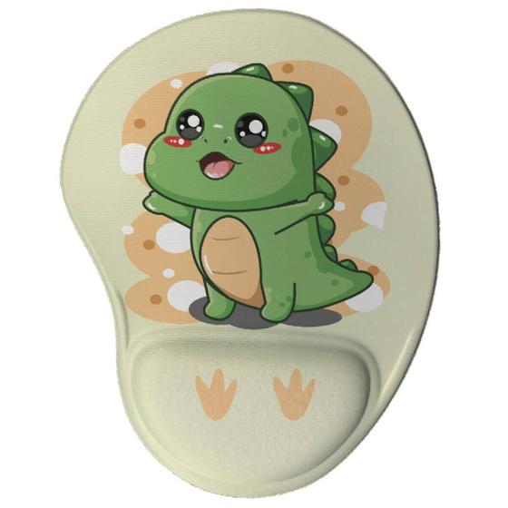 Imagem de Mouse Pad Ergonômico Dinossauro Kawaii Presente Geek