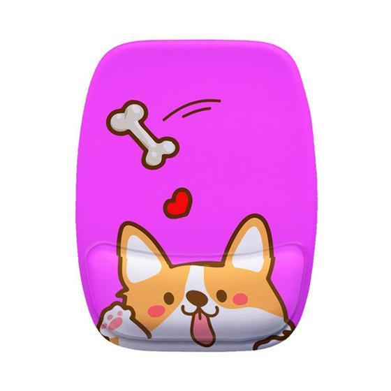 Imagem de Mouse Pad Ergonomico Dog Cachorro Rosa Amor