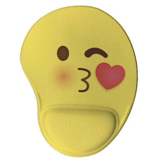 Imagem de Mouse Pad Ergonômico Emoji Beijo Presente Criativo Geek