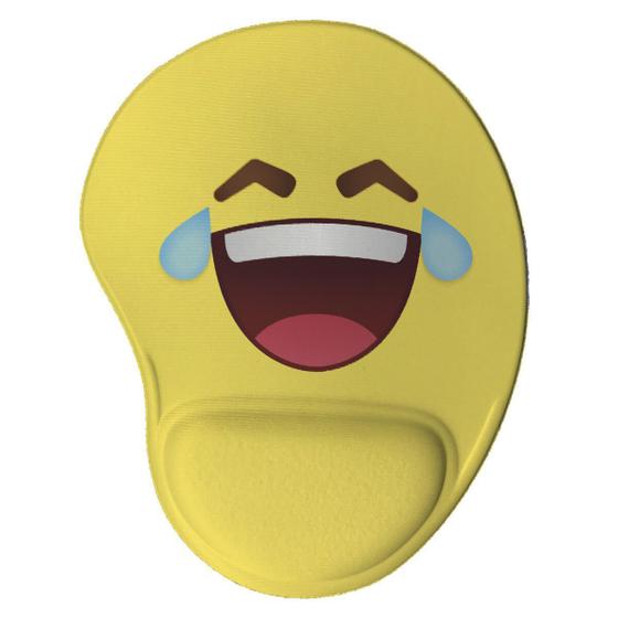 Imagem de Mouse pad Ergonômico Emoji Chorando de rir Presente Criativo