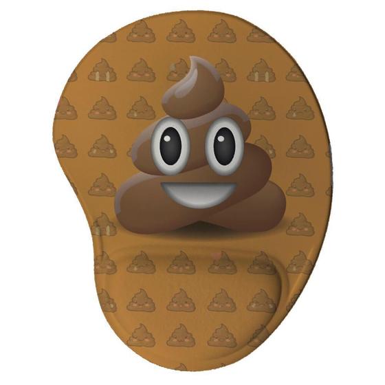 Imagem de Mouse pad Ergonômico Emoji Cocô Presente Criativo Geek