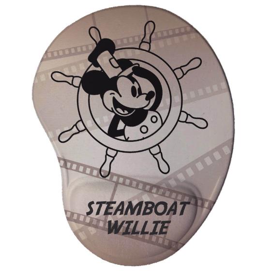 Imagem de Mouse Pad Ergonômico Mickey Steamboat Willie