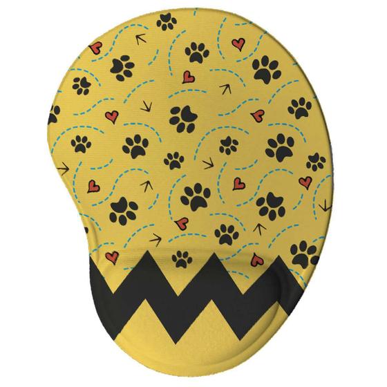 Imagem de Mouse Pad Ergonômico Pegadas Amendoim Geek