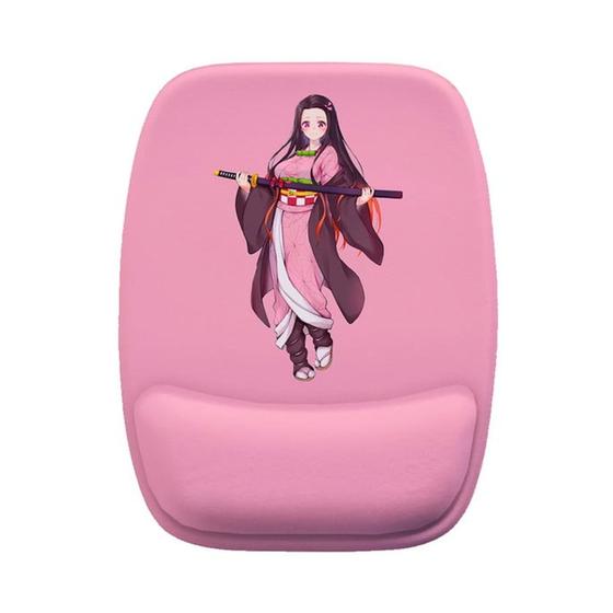 Imagem de Mouse Pad Ergonomico Rosa Nezuko Demon Slayer