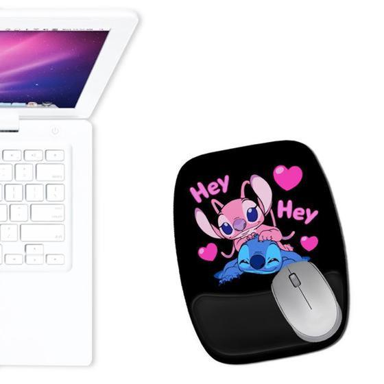 Imagem de Mouse Pad Ergonomico Stitch e Angel Hey Hey