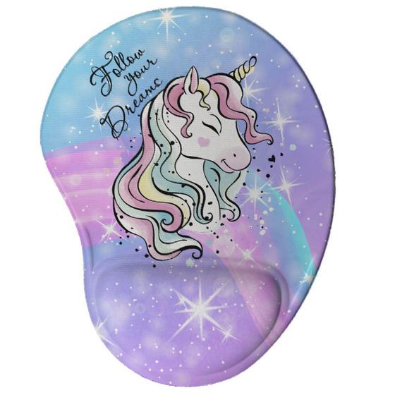 Imagem de Mouse pad Ergonômico Unicórnio Sonhos Presente Criativo