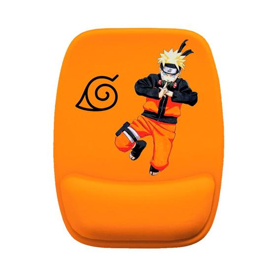 Imagem de Mouse Pad Ergonomico Uzumaki Naruto Laranja Ninja da Folha