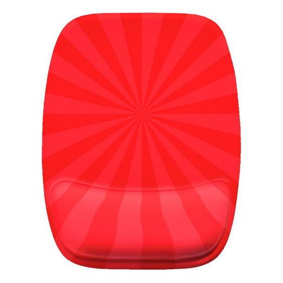 Imagem de Mouse Pad Ergonomico Vermelho Efeito Raios Sol