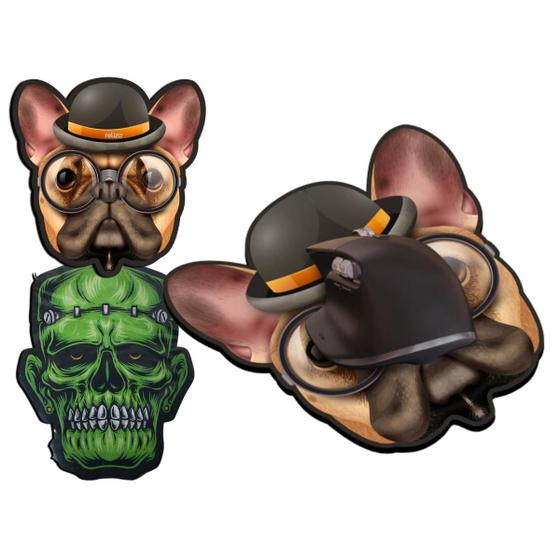 Imagem de Mouse Pad Estampado de Cachorro ou Caveira Computador Animação