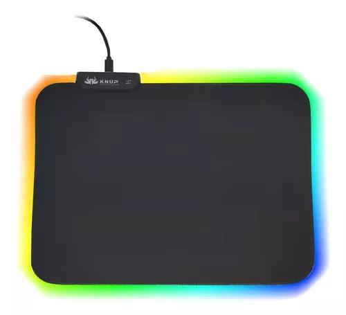 Imagem de Mouse Pad Gamer Com Led RGB Iluminado Grande Speed 7 Cores Impermeável Mousepad PEQUENO