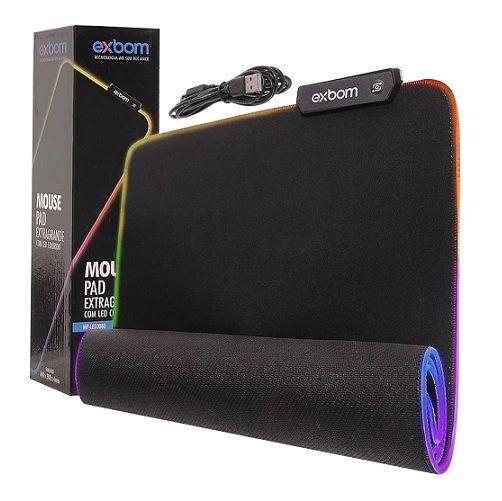Imagem de Mouse Pad Gamer Extra Grande Com Led Colorido MP-LED3080 Exbom