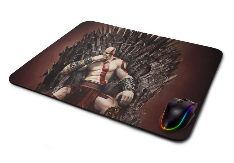 Imagem de Mouse pad Gamer God of War Kratos of Thrones