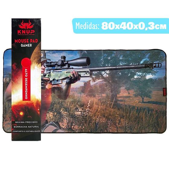 Mouse Pad Gamer Grande 80x40 Anti-estático Kp09 PUBG Menor preço em Mouse Pad Gamer Grande 80x40 Anti-estático Kp09 PUBG