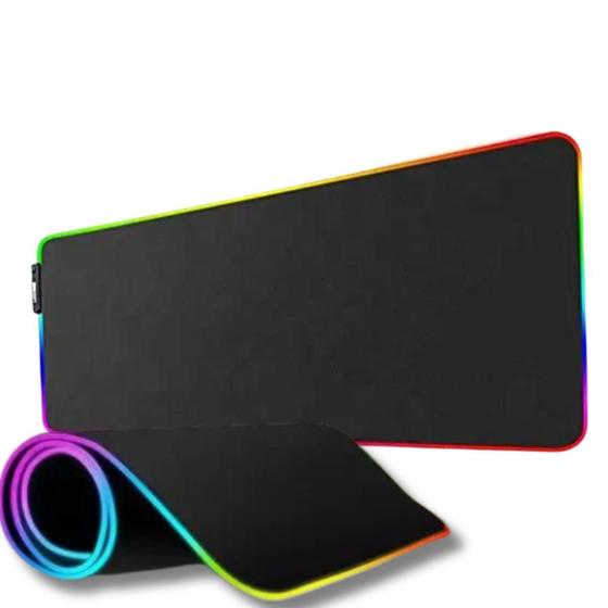 Imagem de Mouse PAD Gamer Grande Ultra performance com LED Colorido na borda