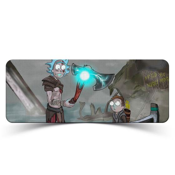 Imagem de Mouse Pad Gamer Rick and Morty God of War