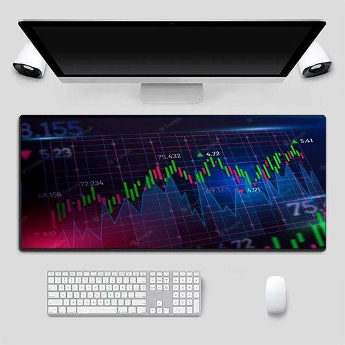 Mouse Pad Grande Desk Pad 90x40 Gamer Bolsa De Valores Couro ...