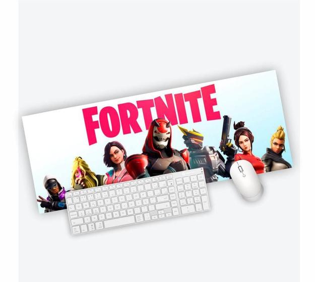 Imagem de Mouse Pad Grande Gamer Fortnite Rosa