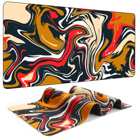 Imagem de Mouse Pad Hamowtux 80x30cm - Design Marmorizado Fluido