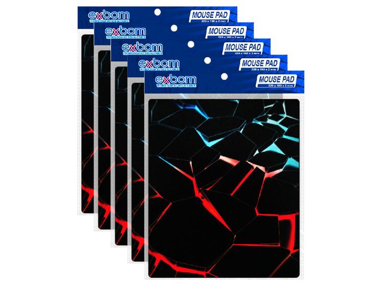Imagem de Mouse Pad Minimalista Resistente 22x18 cm Embalagem Individual - Kit com 10 unidades